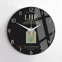 Thumbnail for Allama Iqbal International Airport Lahore LHE Wall-Clock No-Frame - Black