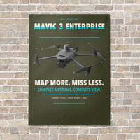 Thumbnail for DJI Mavic 3 Enterprise vertical canvas print - no frame - green army background