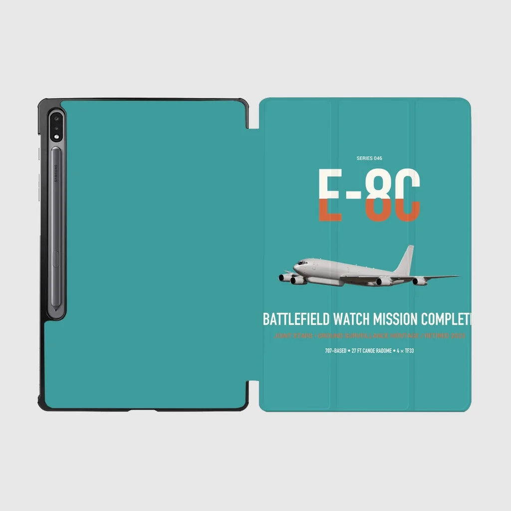 E-8C Joint STARS design on turquoise samsung tablet tablet case