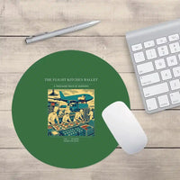 Thumbnail for VINTAGE G4374 - The Flight Kitchen Ballet - Designed Mouse Pads design on green round