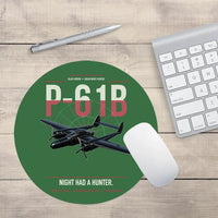 Thumbnail for P-61B Black Widow design on green round mouse pad