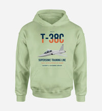 Thumbnail for T-38C Talon design on light green double-side hoodie, single-side print