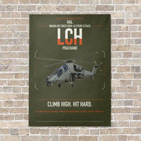 Thumbnail for HAL LCH Prachand vertical canvas print - no frame - green army background