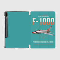 Thumbnail for F-100D Super Sabre design on turquoise samsung tablet tablet case