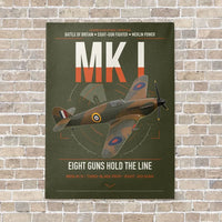 Thumbnail for Hawker Hurricane Mk I vertical canvas print - no frame - green army background