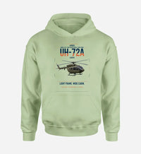 Thumbnail for Airbus UH-72A Lakota design on light green double-side hoodie, single-side print