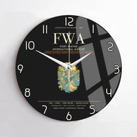 Thumbnail for Fort Wayne International Airport FWA Wall-Clock No-Frame - Black