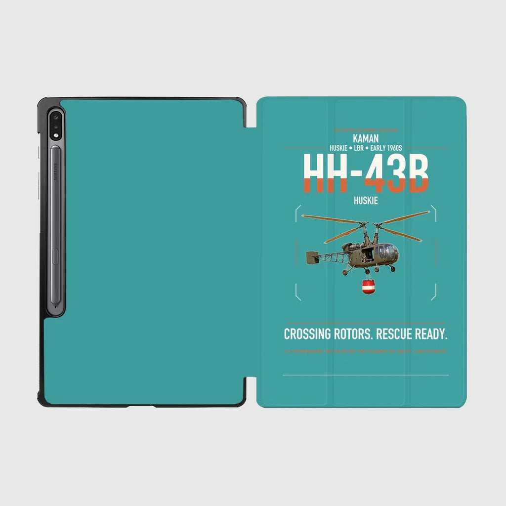 Kaman HH-43B Huskie design on turquoise samsung tablet tablet case