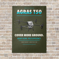 Thumbnail for DJI Agras T50 vertical canvas print - no frame - green army background