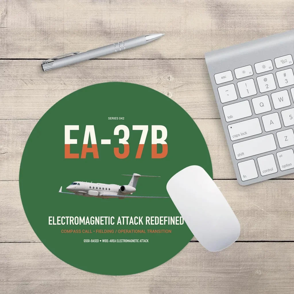 EA-37B Compass Call design on green round mouse pad