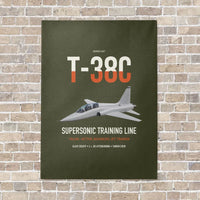 Thumbnail for T-38C Talon vertical canvas print - no frame - green army background
