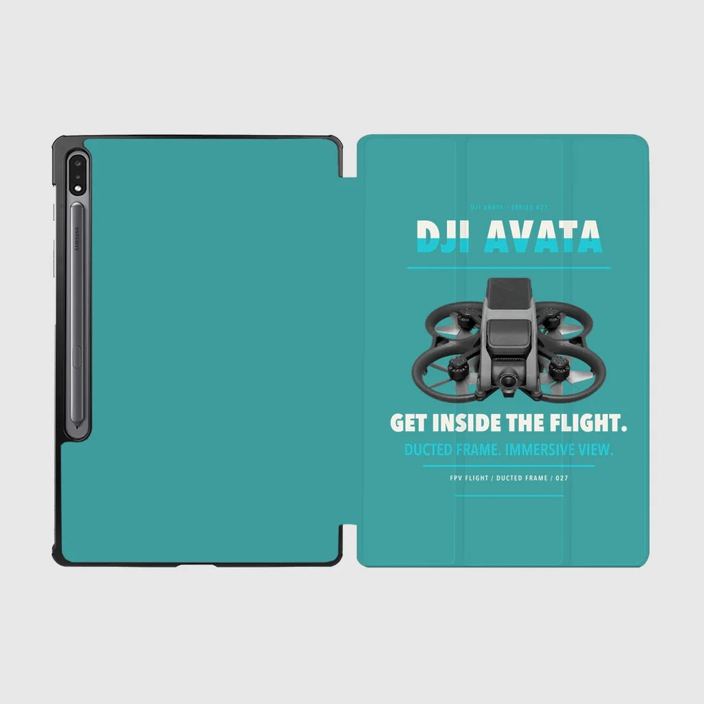 DJI Avata design on turquoise samsung tablet tablet case