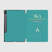 Thumbnail for Tehran Imam Khomeini International Airport (IKA) design on turquoise samsung tablet tablet case