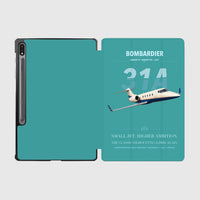 Thumbnail for Bombardier Learjet 31A design on turquoise samsung tablet tablet case