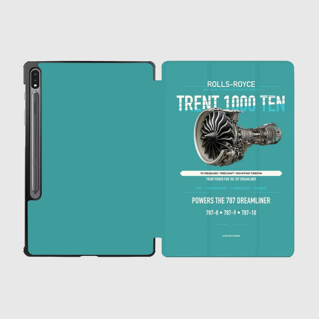 TRENT 1000 TEN design on turquoise samsung tablet tablet case