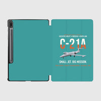 Thumbnail for C-21A Learjet Small Jet Big Mission design on turquoise samsung tablet tablet case