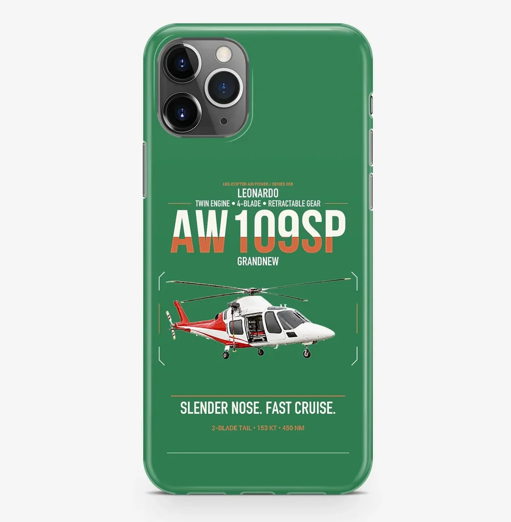 Leonardo AW109SP GrandNew design on green magsafe iphone case, for iPhone Pro Max