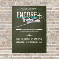 Thumbnail for Cessna Citation Encore+ vertical canvas print - no frame - green army background