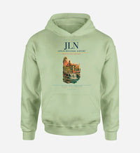 Thumbnail for Joplin Regional Airport (JLN) design on light green hoodie single-side print
