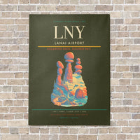 Thumbnail for Lanai Airport LNY vertical canvas print - no frame - green army background