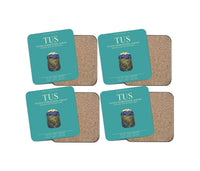 Thumbnail for Tucson International Airport (TUS) design on turquoise 4 pieces set coaster