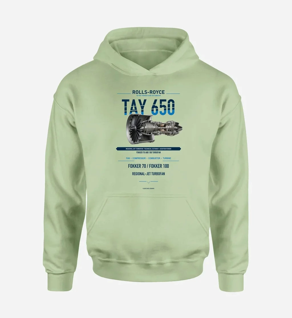 TAY 650 design on light green hoodie single side