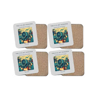 Thumbnail for The Fan Jet Whisper - Designed Coasters design on light gray 4-pieces-set