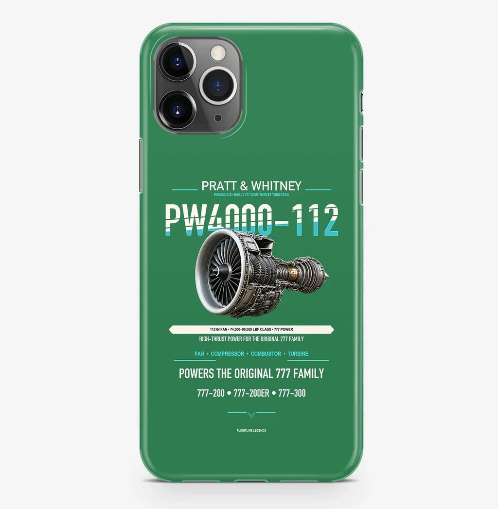 PW4000-112 Case ProMax design on green iphone case promax