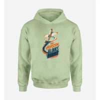 Thumbnail for SIGNAL 659 - The Horizon Blinks First design on light green hoodie single side
