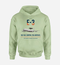 Thumbnail for E-3 Sentry AWACS design on light green double-side hoodie, single-side print