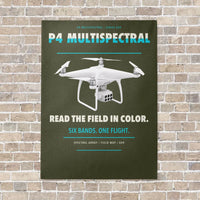 Thumbnail for DJI P4 Multispectral vertical canvas print - no frame - green army background