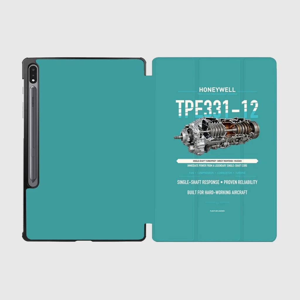 TPE331-12 design on turquoise samsung tablet tablet case