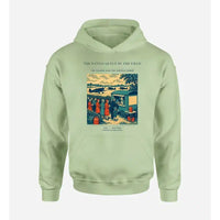 Thumbnail for VINTAGE G4522 - The Ration Queue By The Field - Premium Hoodie design on lightgreen premium
