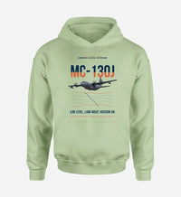 Thumbnail for MC-130J COMMANDO II design on light green double-side hoodie, single-side print