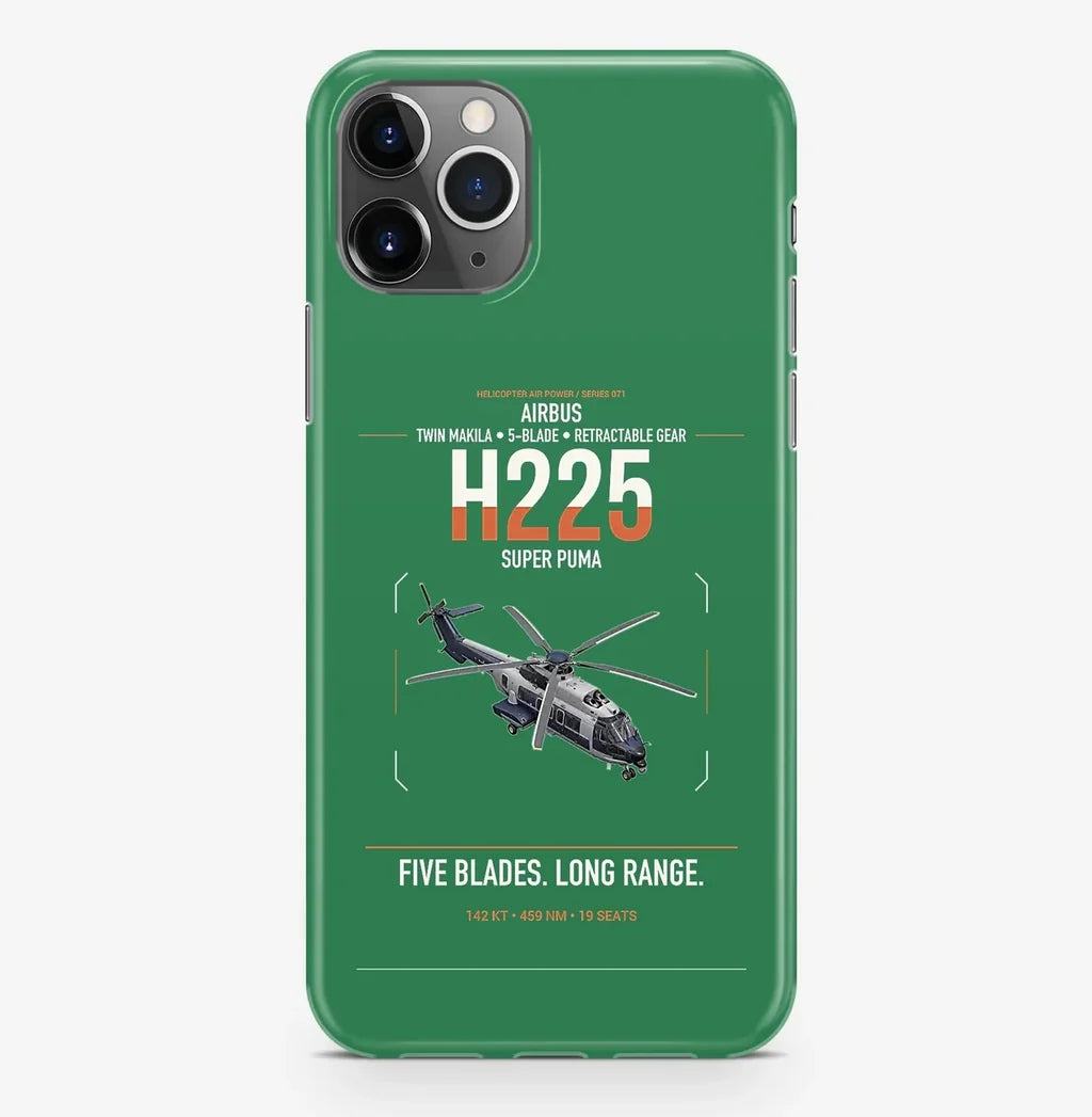 Airbus H225 design on green magsafe iphone case, for iPhone Pro Max