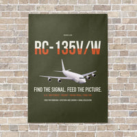 Thumbnail for RC-135V W Rivet Joint vertical canvas print - no frame - green army background