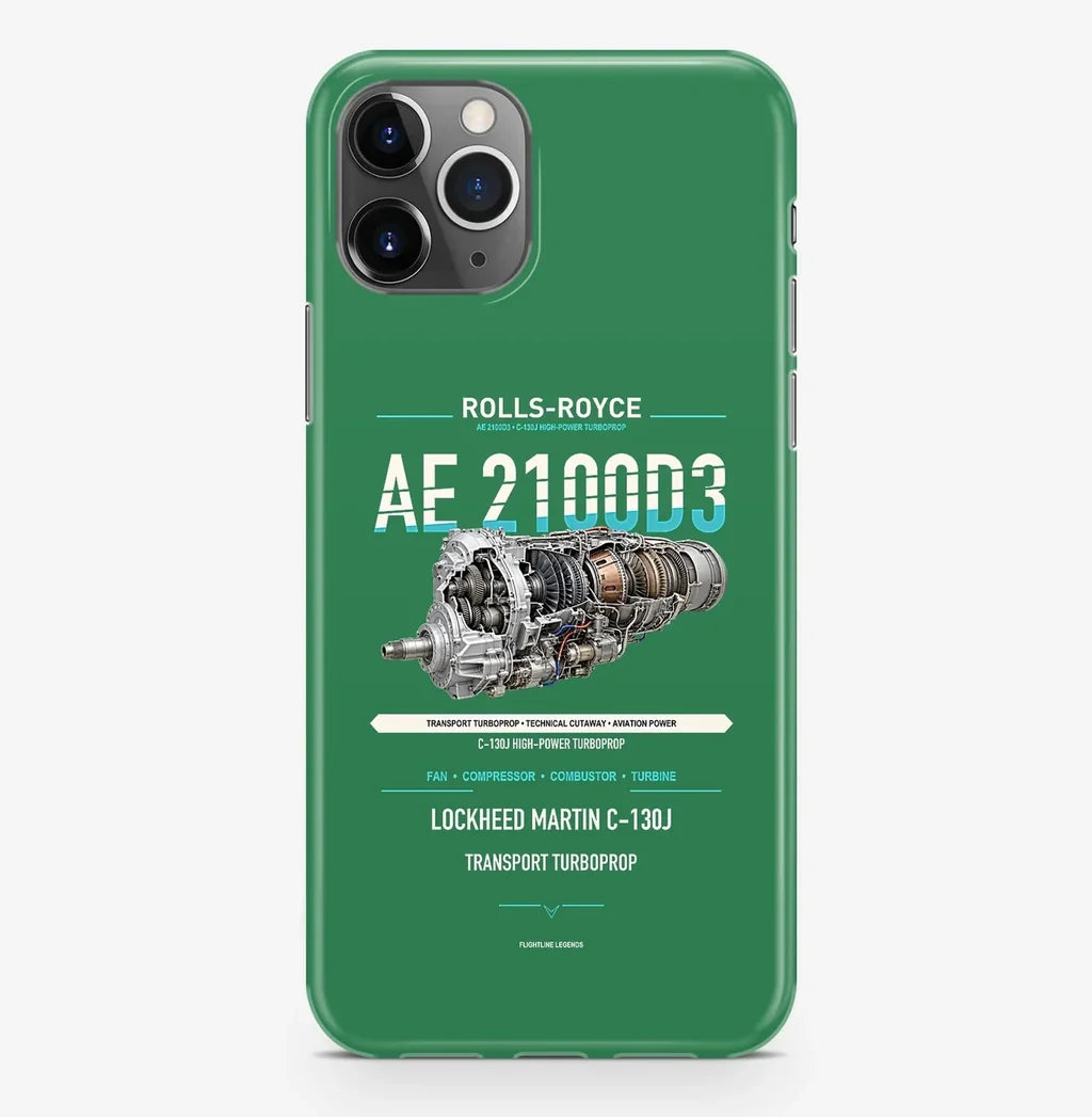 AE 2100D3 Case ProMax design on green iphone case promax