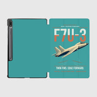 Thumbnail for F7U-3 Cutlass design on turquoise samsung tablet tablet case