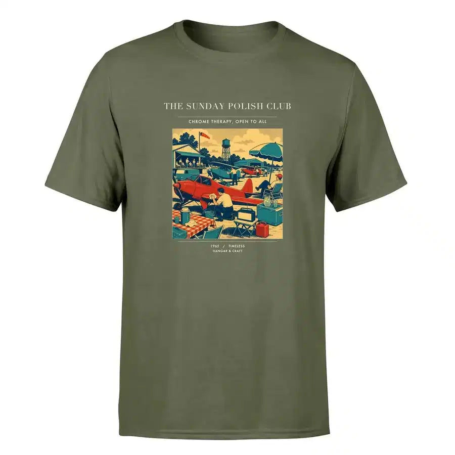 VINTAGE G4436 - The Sunday Polish Club - Premium T-Shirt design on greenarmy premium t shirt