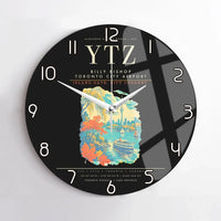 Thumbnail for Billy Bishop Toronto City Airport YTZ Wall-Clock No-Frame - Black