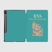 Thumbnail for Rennes–Saint-Jacques Airport (RNS) design on turquoise samsung tablet tablet case