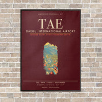 Thumbnail for Daegu International Airport TAE - Canvas Framed - Dark Red