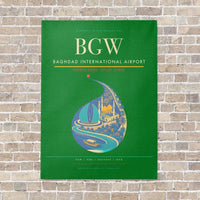 Thumbnail for Baghdad International Airport BGW - Canvas No Frame - Green