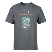 Thumbnail for Tri-Cities Airport (TRI) T-Shirt single-side front print in Gray | tri-cities-airport-tri-double-side-t-shirt