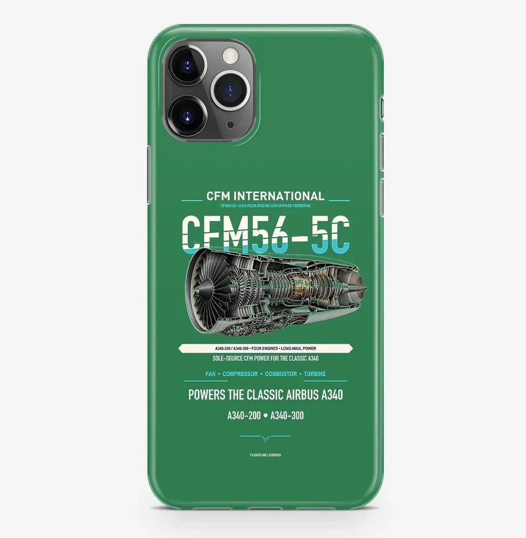 CFM56-5C Case ProMax design on green iphone case promax