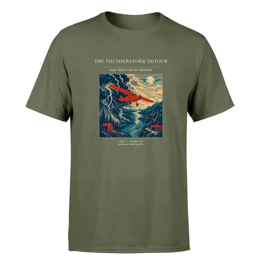 VINTAGE G4148 - The Thunderstorm Detour - Premium T-Shirt design on greenarmy premium t shirt