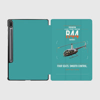 Thumbnail for Robinson R44 Raven II design on turquoise samsung tablet tablet case