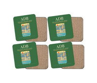 Thumbnail for Izmir Adnan Menderes Airport ADB Coaster 4-Pieces-Set - Green