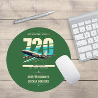 Thumbnail for Boeing 720B design on green round mouse pad