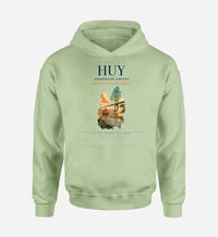 Thumbnail for Humberside Airport (HUY) design on light green hoodie single-side print